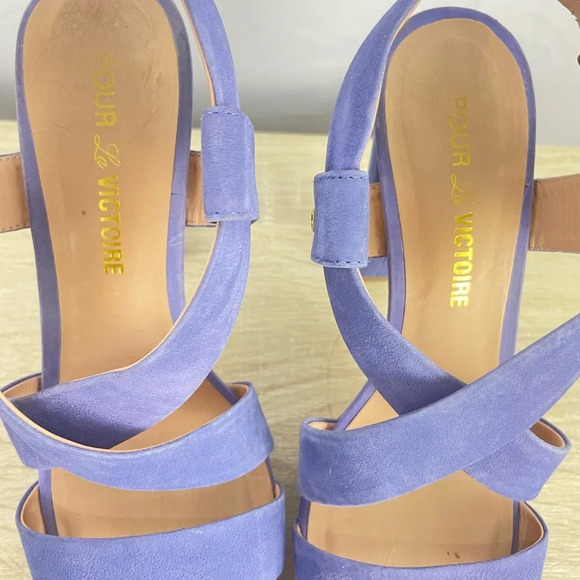 POUR LA VICTOIRE, NEALLA SANDAL, WOMEN, LILAC PEBBLE NUBUCK SIZE 7.5 M - Picture 4 of 7